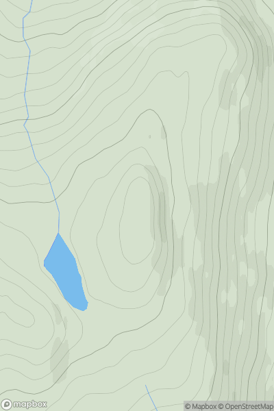Thumbnail image for Meall na Moine [Loch Ericht to Glen Tromie & Glen Garry] showing contour plot for surrounding peak